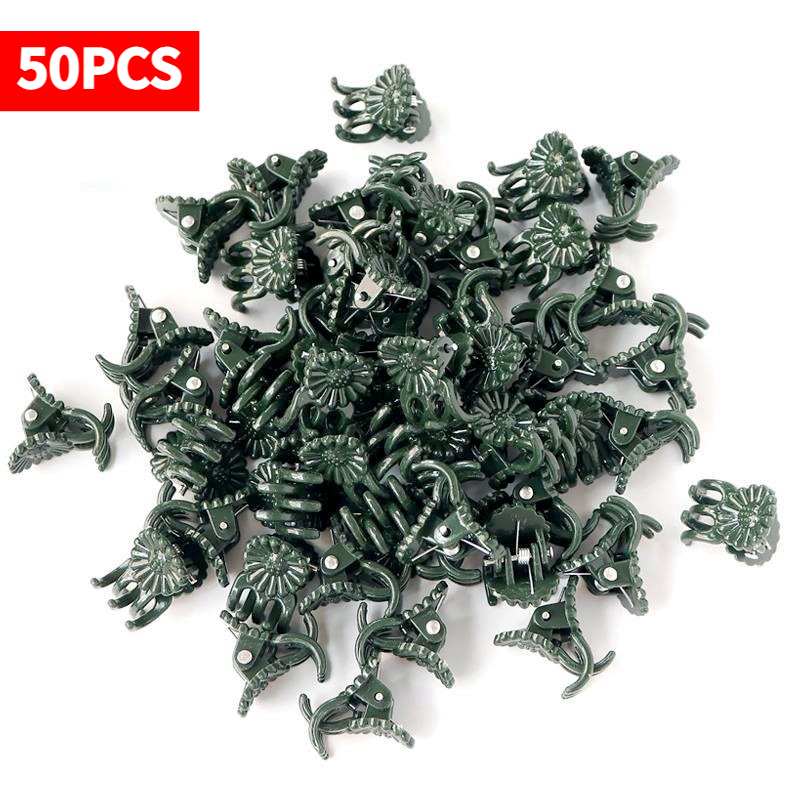 Plant Parent Tools - 50PCS 5-Claw Dark Green Plant Clips