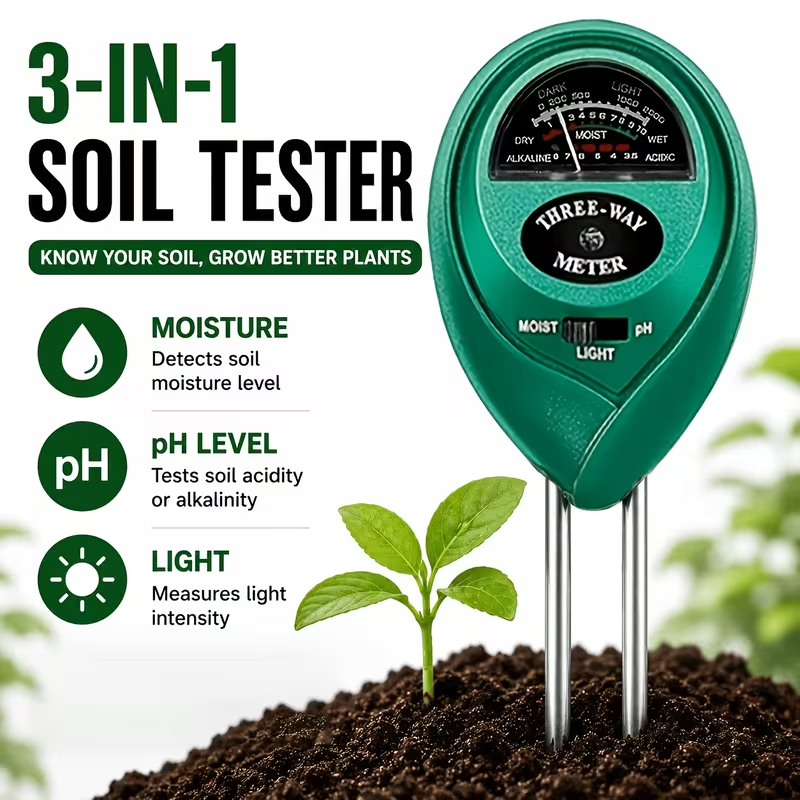 3-in-1 Soil Tester (Moisture,  - огляд і ціна Plant Parent Tools