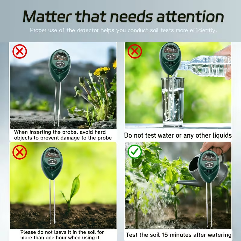 3-in-1 Soil Tester (Moisture,  - огляд і ціна Plant Parent Tools